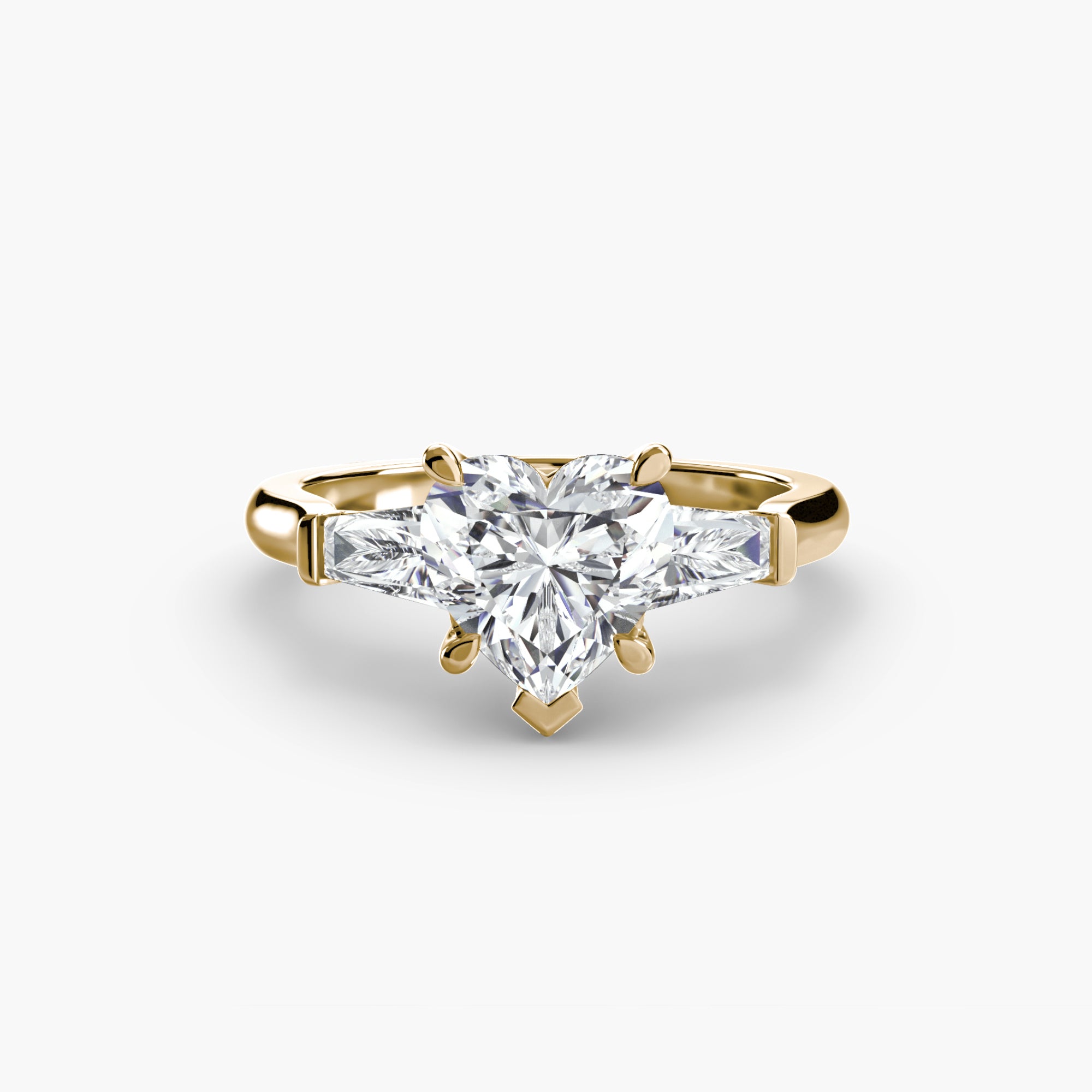 Three-Stone Ring (Baguette Side Stones) - VTC Watches