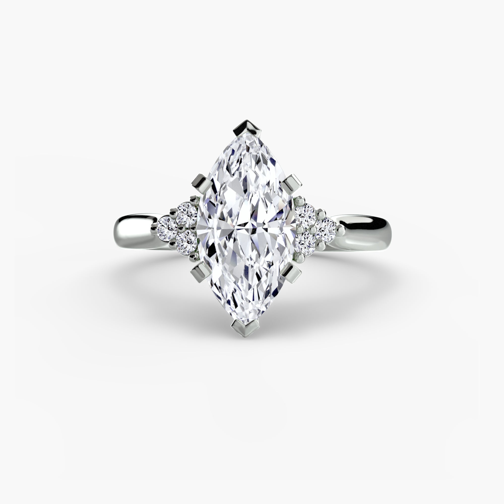Solitaire with Cluster Shoulders 2 - VTC Watches