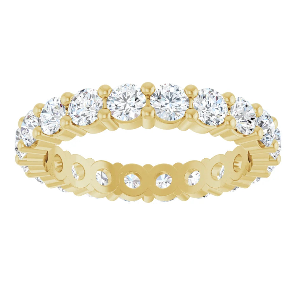 14K Gold Round 2ct Eternity Band