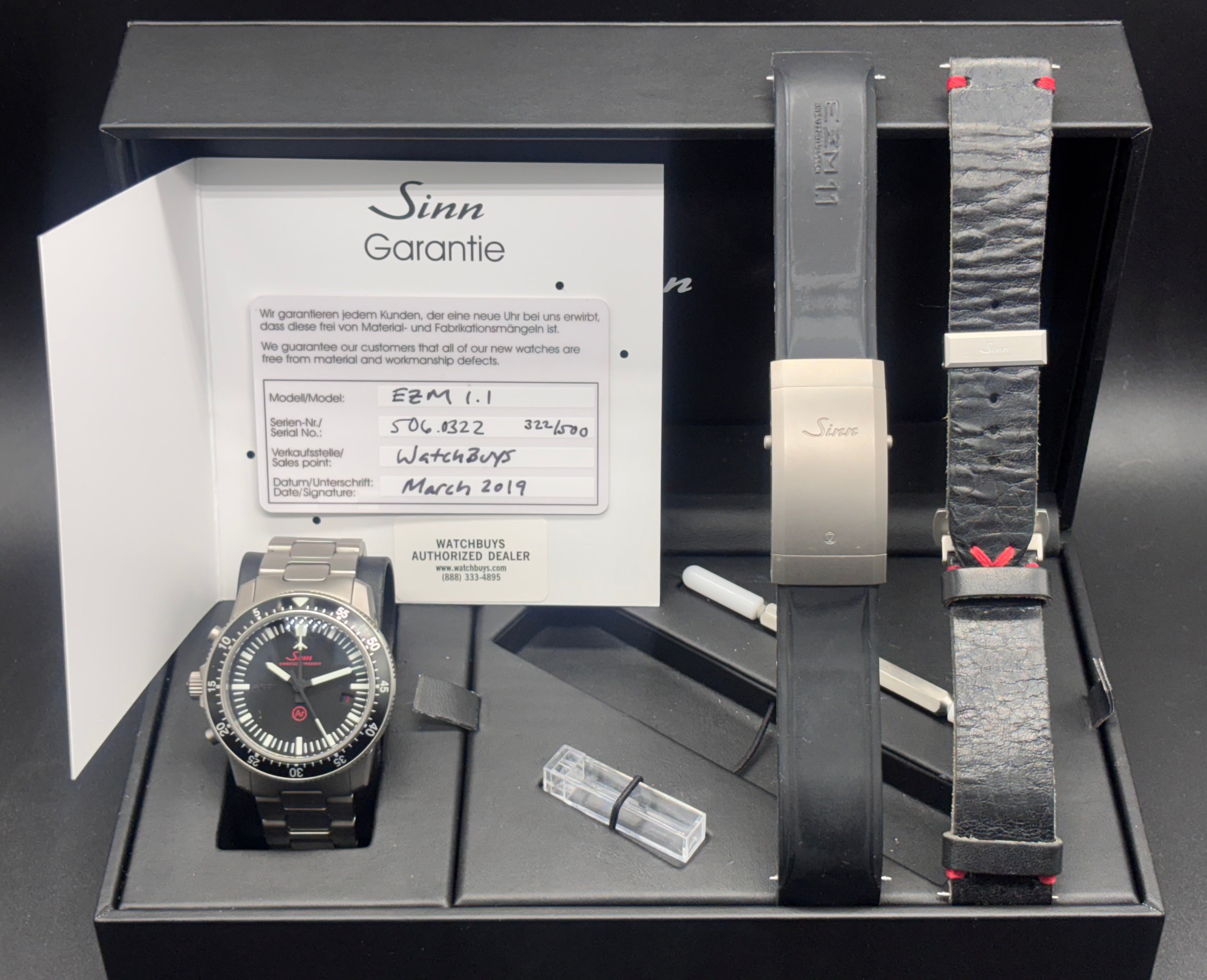 Sinn EZM 1.1 Limited Edition 322/500 - VTC Watches