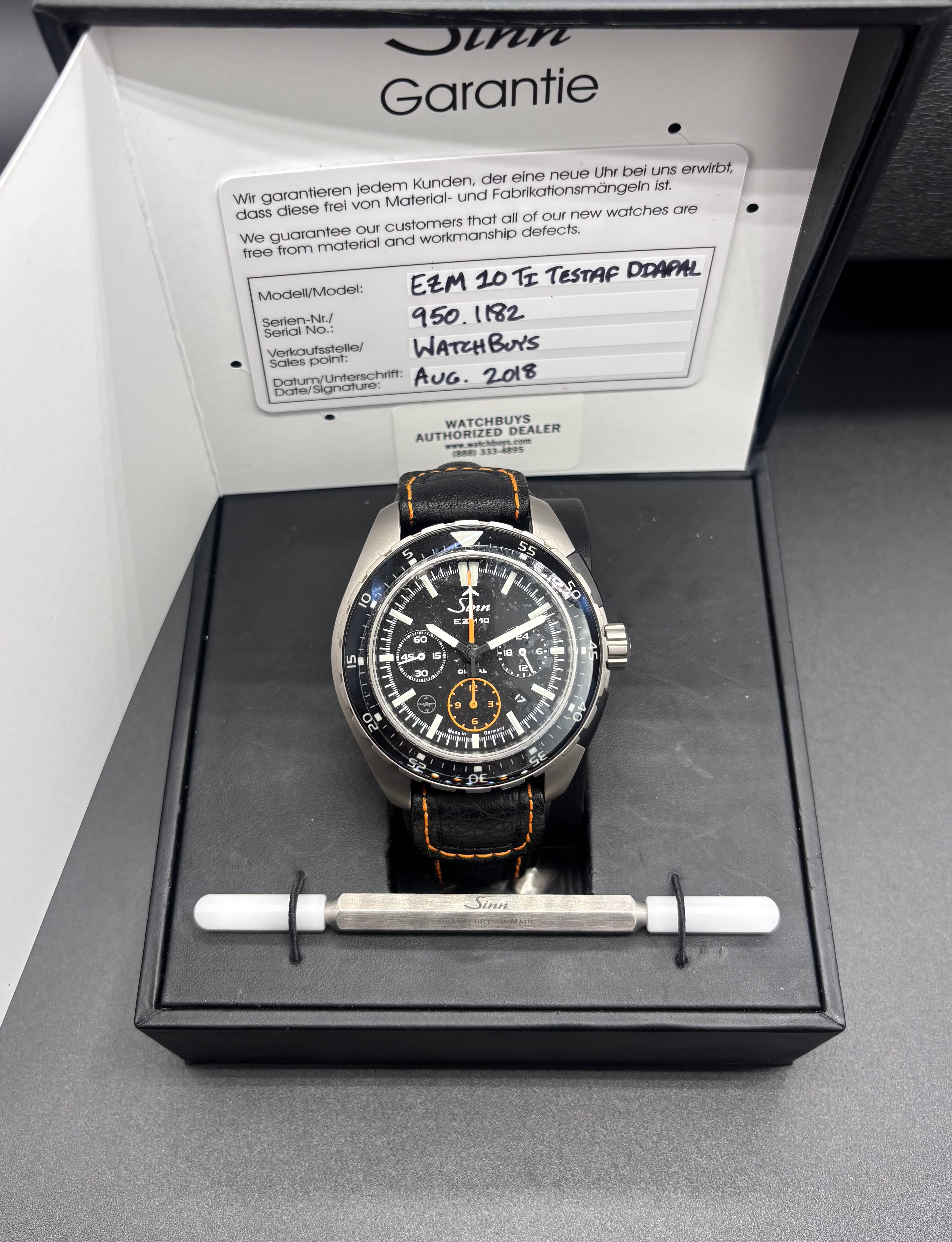 Sinn EZM 10 Titanium - TESTAF Diapal - VTC Watches