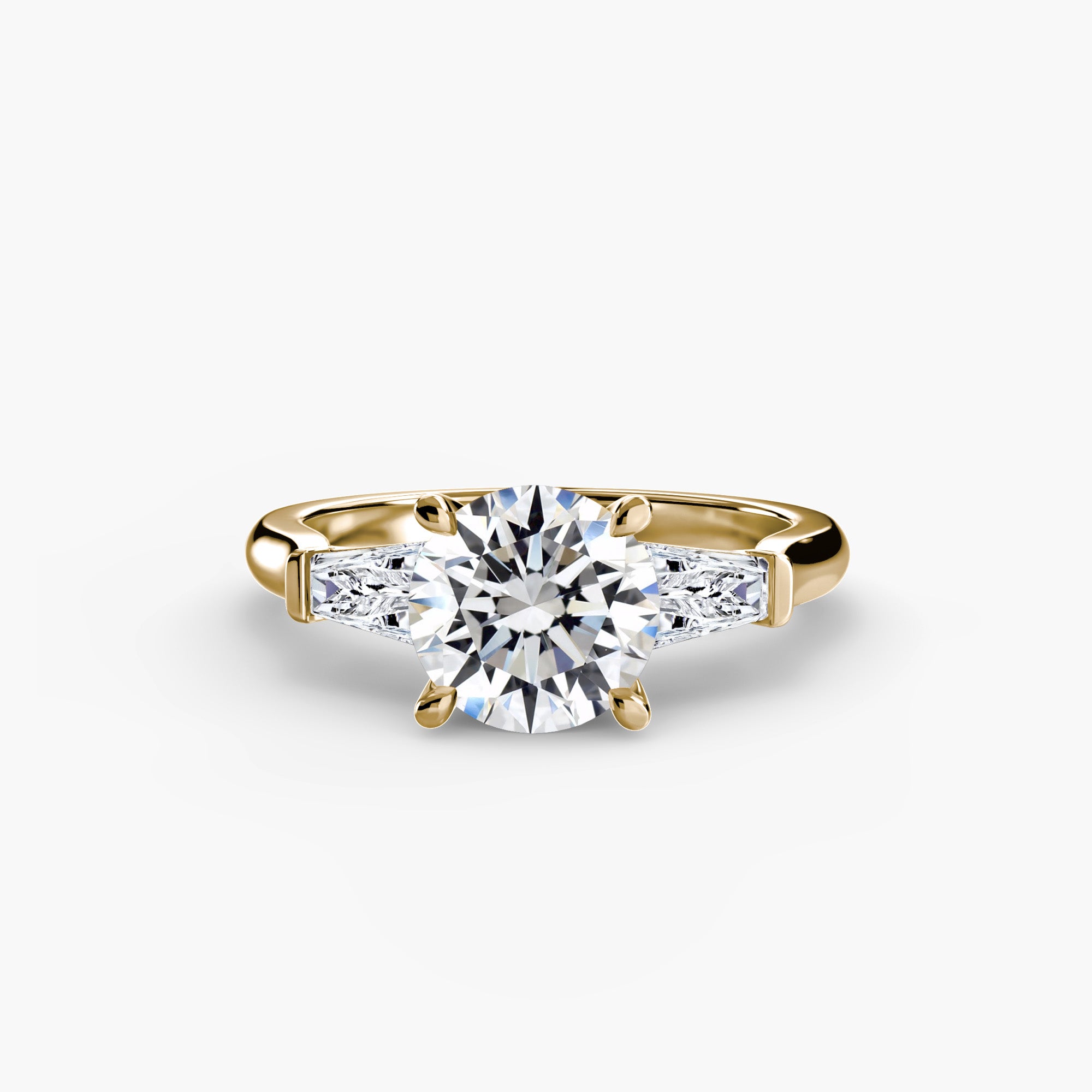 Three-Stone Ring (Baguette Side Stones) - VTC Watches