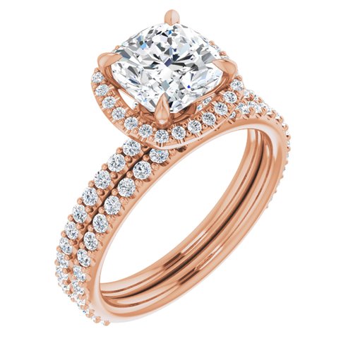 14K Rose Cushion Engagement Ring others [TEST]